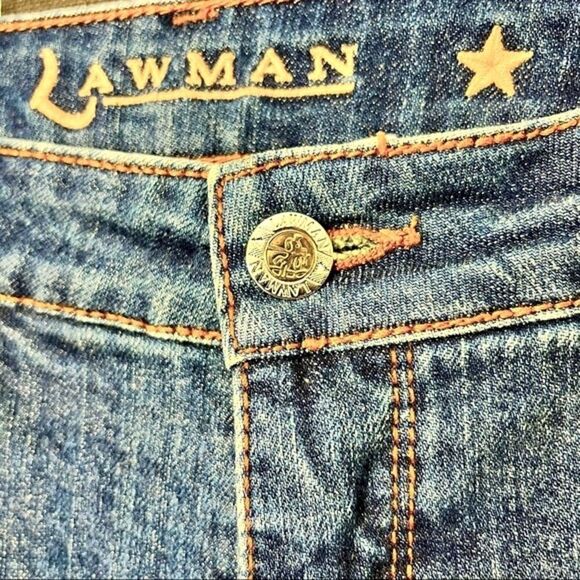 LAWMAN DENIM STRETCH 5 POCKET JEANS W/EMBELLISHED BACK POCKETS 5/6 NEW - Picture 13 of 16